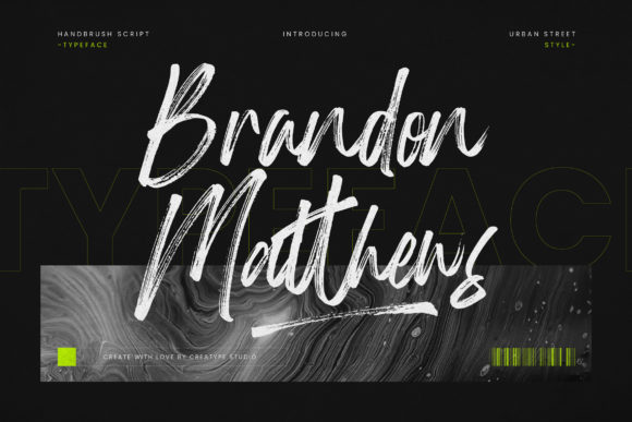 Brandon Matthews: A Trendy Cursive Script Font for Branding