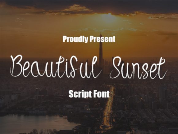 Bring Elegance to Your Creations with Beautiful Sunset Font