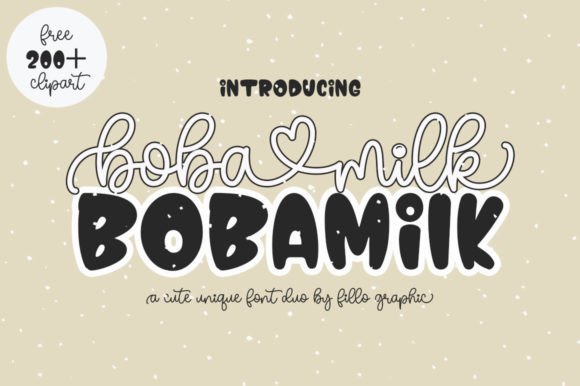 Enhance Your Brand with Boba Milk: A Versatile Font Duo