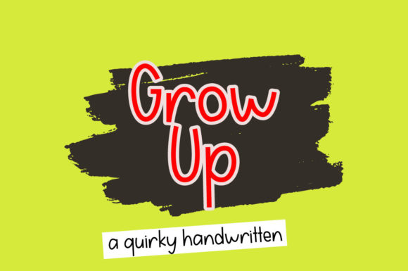 Grow Up: A Handwritten Font for Creative Web Design