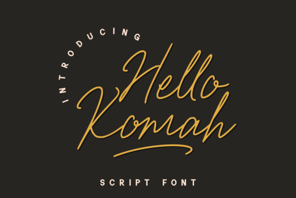 Hello Komah: A Graceful Script Font for Editorial Elegance
