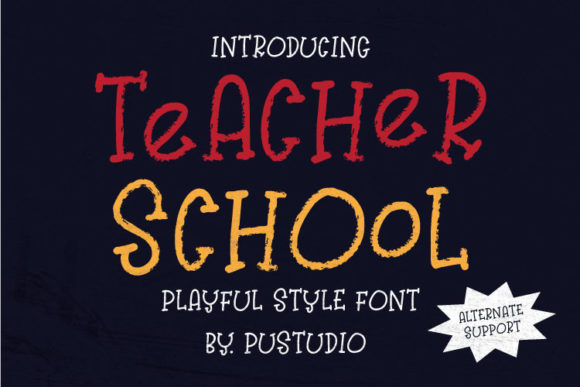 Teacher School: A Charming Script Amp Font