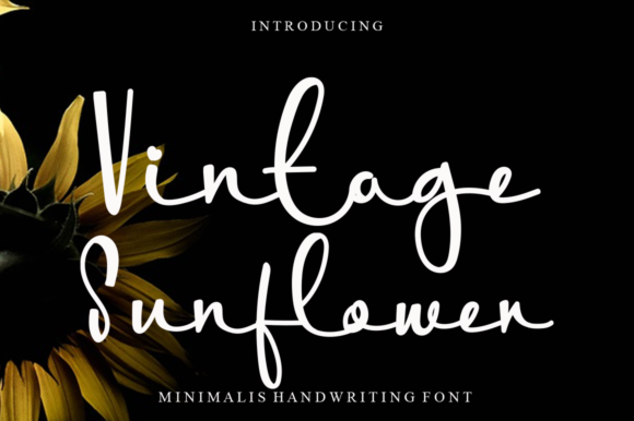 Vintage Sunflower: A Handwritten Font for Elegant Publications